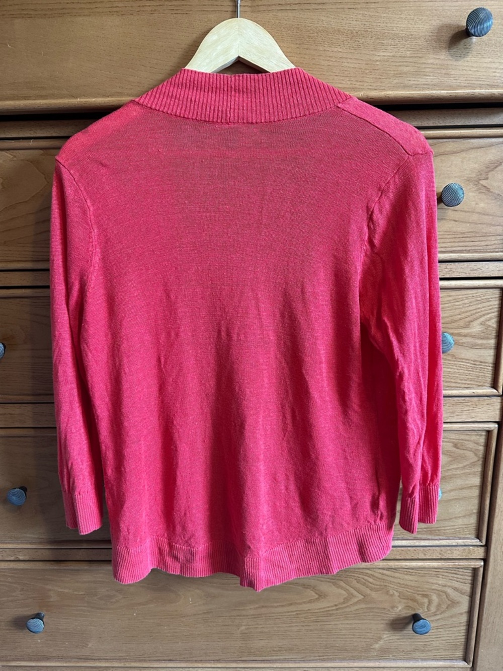Tommy Bahama Lea Open Cardigan Women Small Coral Pink Linen Summer Lightweight - Picture 2 of 7